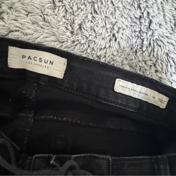 Pacsun | EUC High-Rise Lace Up Skinny Ankle Jeggings in Black Size 28 - Picture 6 of 8